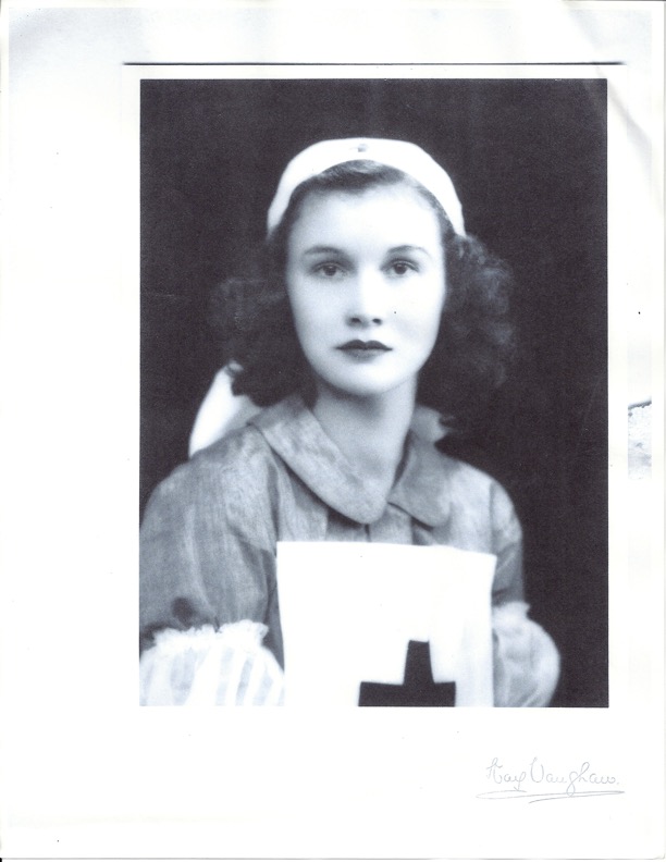 Barbara Greene in the uniform of the Voluntary Aid Detachment by Kay Vaughan, with permission from her nephew Roger Tarling