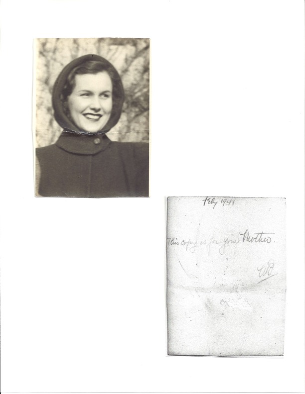 Barbara Greene on the way to a “Princeton Hockey Match! Feb. 1941.”  Family photo.