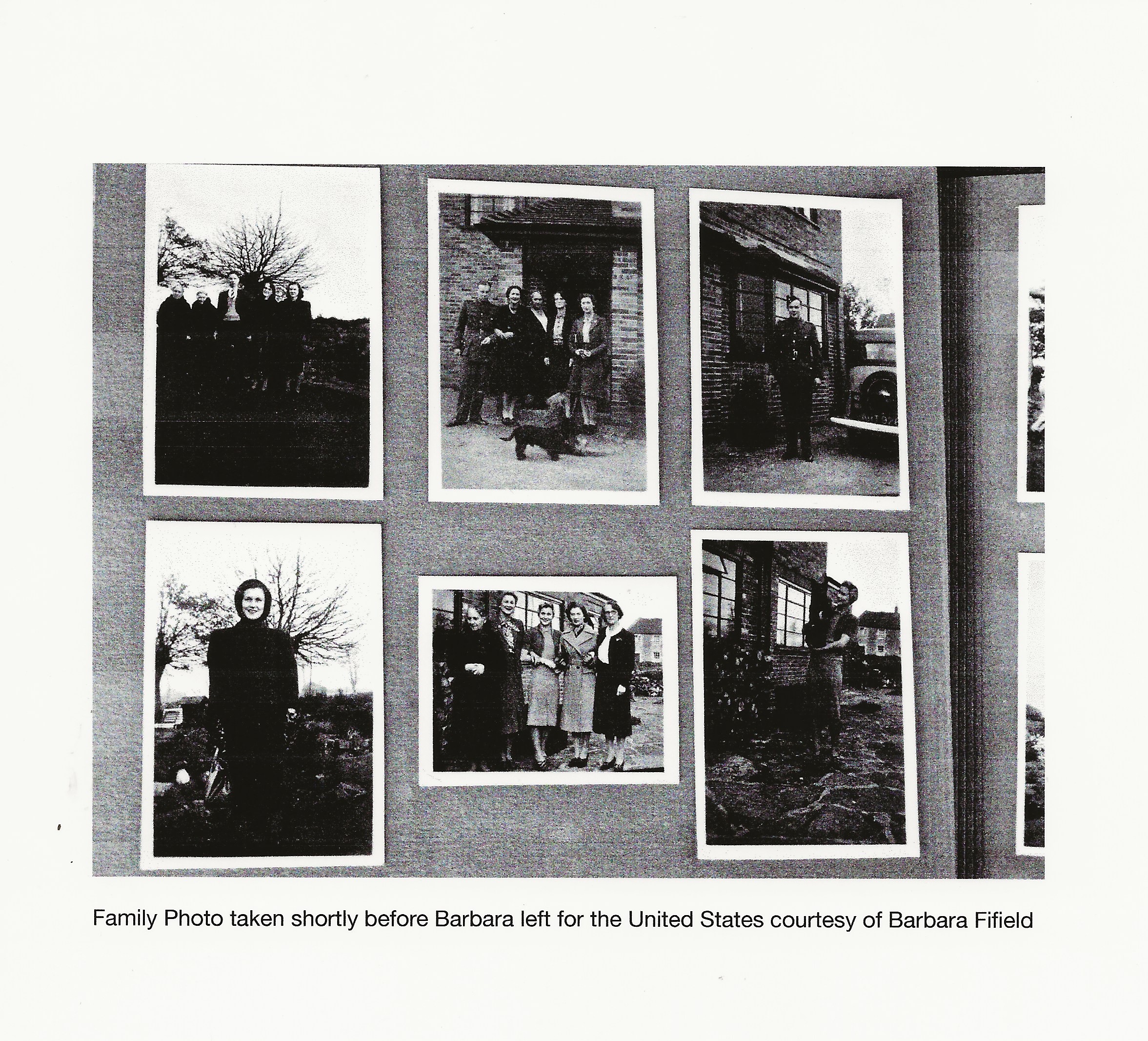 Family photographs taken just before Barbara Greene left for the United States Courtesy of Barbara Fifield and Suzi MacKenzie