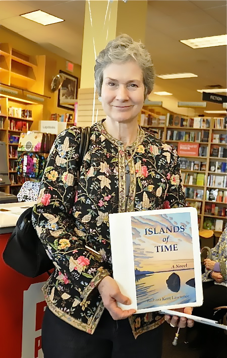 Books-A-Million in Portland, ME now has an extraordinary machine that will print any book on demand.  I visited recently with other Just Write Books authors to watch our books being printed.  The machine successfully printed a few books, but then malfunctioned so Islands of Time was not printed.  Disappointing - but once the gremlins are cleared out, this will be a great tool and save authors and publishers from paying shipping costs.
