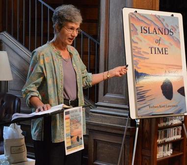 I enjoyed responding to many good and interesting questions at a reading/signing at the Jesup Library in Bar Harbor.  The staff there made a great effort to make me feel welcome and appreciated, and Sherman's Book Store co-sponsored the event.  Sherman's  has sold a lot of copies of Islands of Time, for which I'm also grateful!