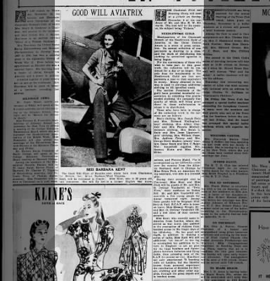 “Good Will Aviatrix,” The Cincinnati Enquirer - 10/29/1941 (c) USA TODAY NETWORKS via Imagn Images