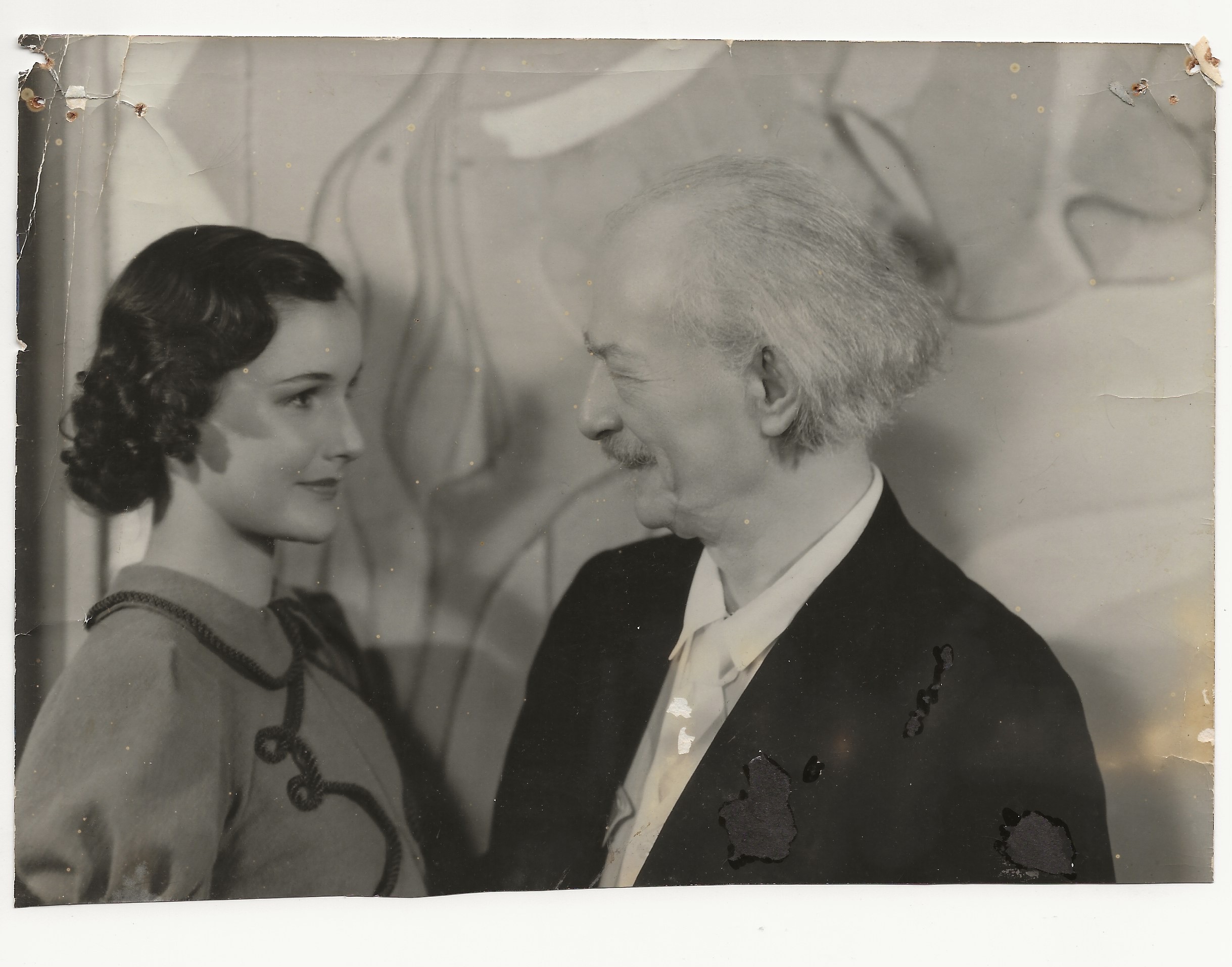 Barbara Greene and Ignacy Paderewski on the set of Moonlight Sonata, 1937 Photograph by Tunbridge, Axtell house, London.